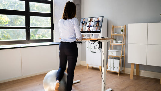 Desk with Adjustable Height for Remote Workers - Purpleark