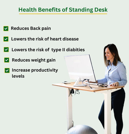 Electric Height Adjustable Standing Desk (Standard) - Frame only - Purpleark